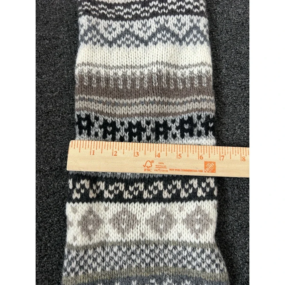 Gap Lambswool Fair Isle Knit Scarf Womens One Size Winter Tassels Warm Neck Wrap
